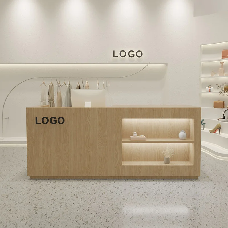 

Trendy Nordic Reception Desk Counter Modern Office Hair Salon Luxury Reception Desk Counter Beauty Aesthetic Salon Furniture