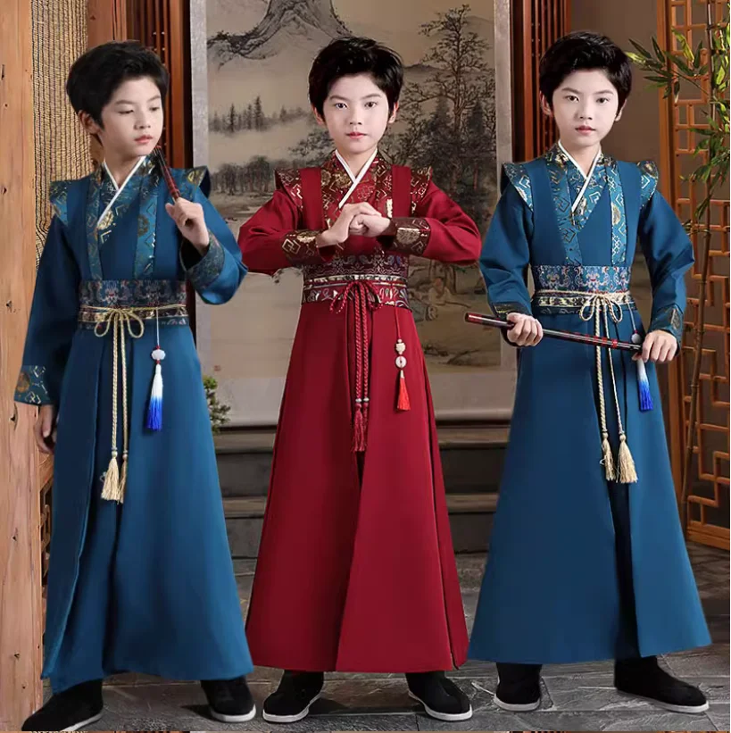 

Hanfu boys' spring and autumn style ancient and handsome traditional Chinese school uniform