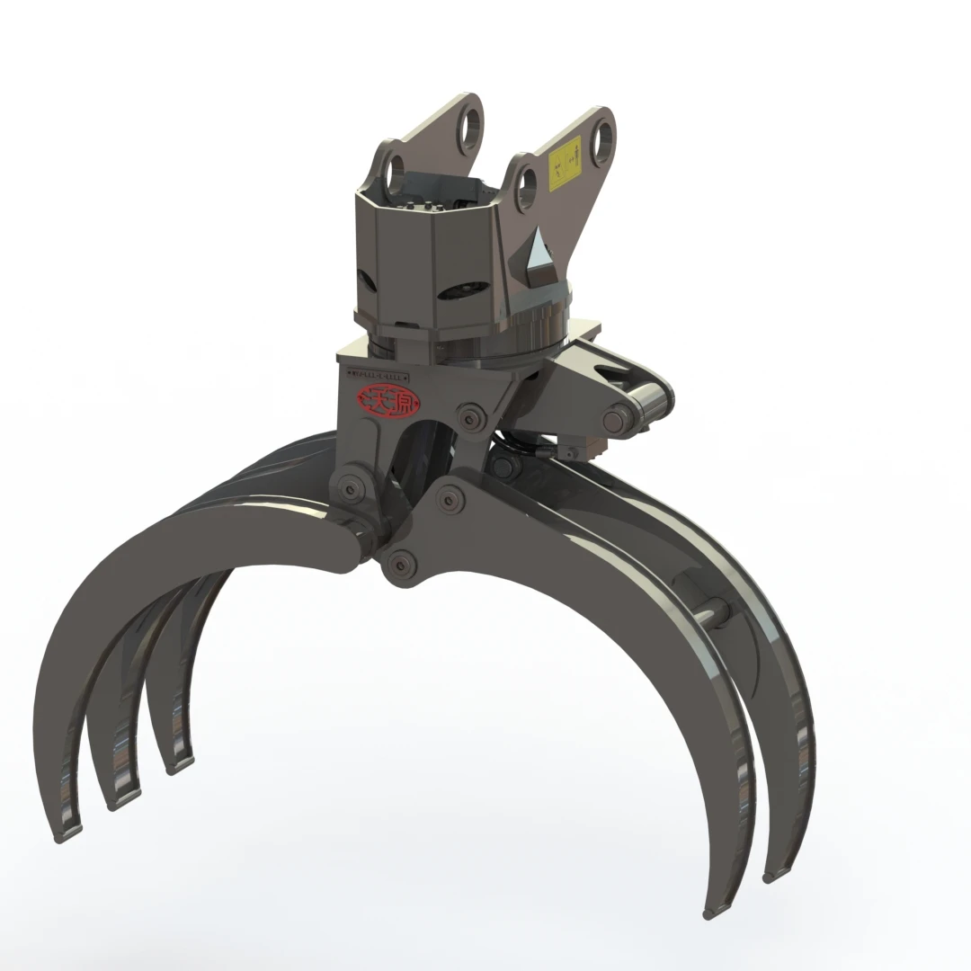 Excavator Hydraulic Rotating Grapple WYJ-150Z Wooden Log  Stone Sugarcane Logging Equipment
