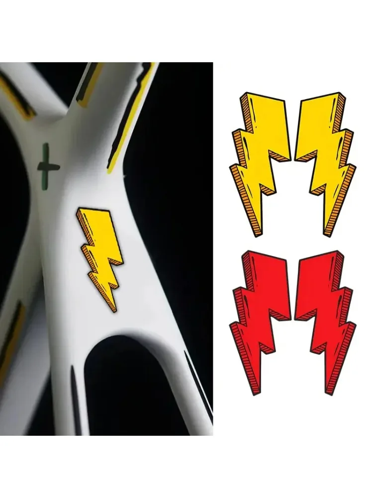 AliExpress NONE 1pcs Lightning Stickers Bicycle Frame Sticker Personalized Sticker for Mountain Bike and Motorcycle Helmets Bicycle Stickers