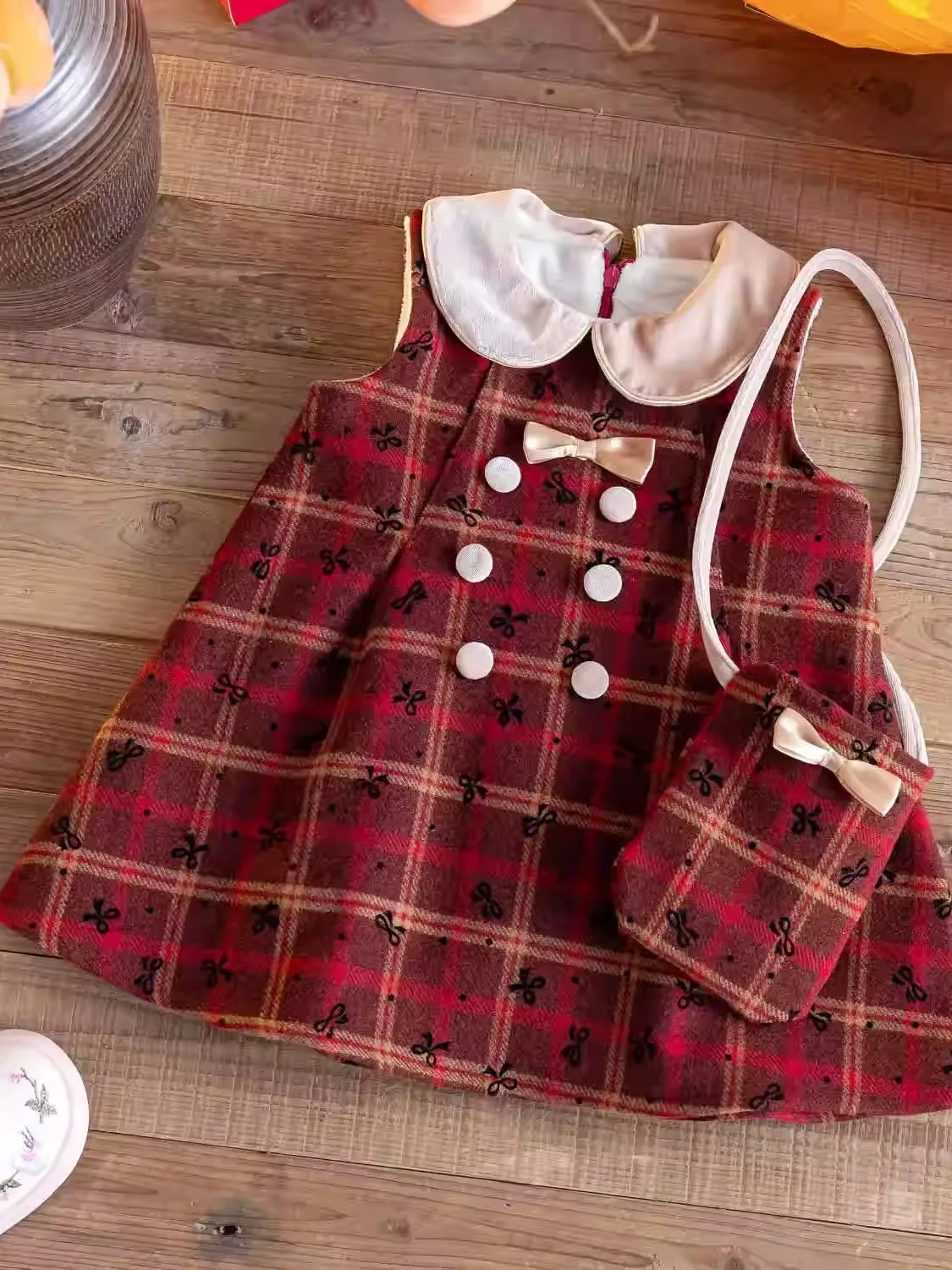 

Girls Plaid Fce Lined Vest Skirt Comfortable Warm Knot Winter New Sle Hanfu Dr Cotton 00% Traditional Chin...