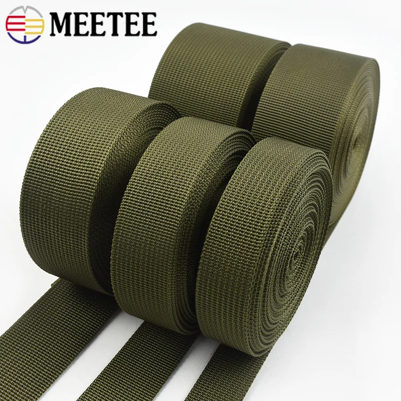 2/5/10Meters 20-50mm ArmyGreen Nylon Webbing Tape for Bags Backpack Strap Safety Belt Clothes Ribbon Band DIY Sewing Accessories