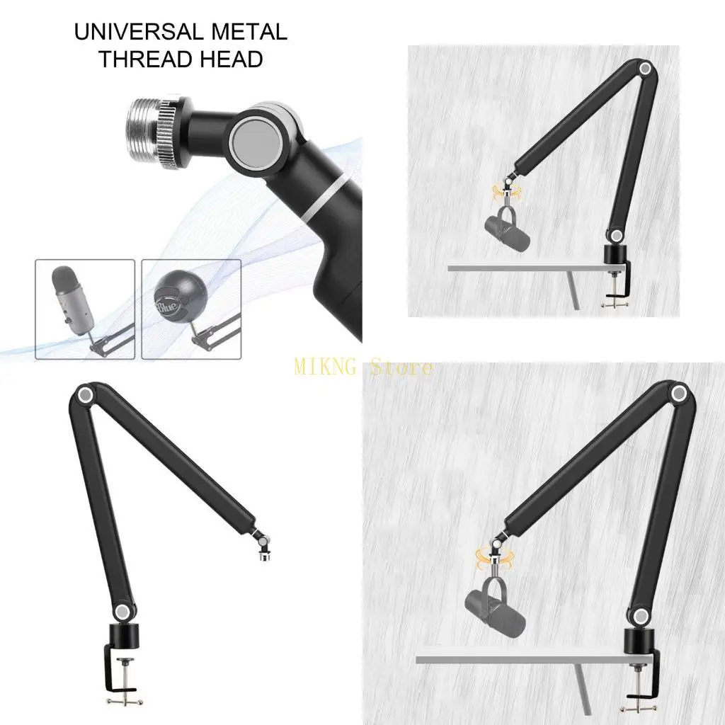 Braccio boom regolabile per il braccio del microfono da gioco con morsetto pesante a 360 gradi a sospensione rotante Mic vendita