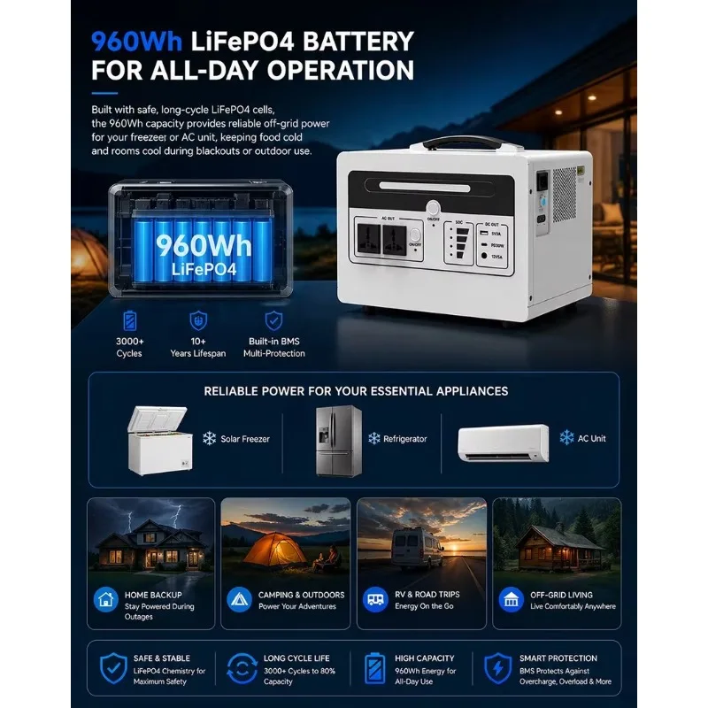 Compact All-in-One Home Energy Storage System 10kWh LiFePO4 Battery for Residential Use