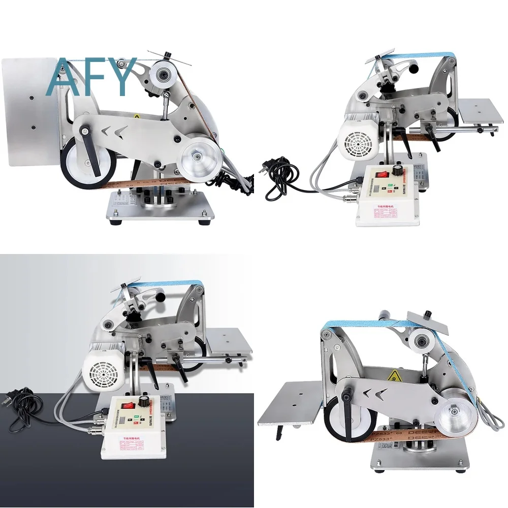 750W Industrial Sanding Belt Machine for Woodworking Polishing Grinding Multi-Angle Adjustment Heavy Duty Belt Sander Tool