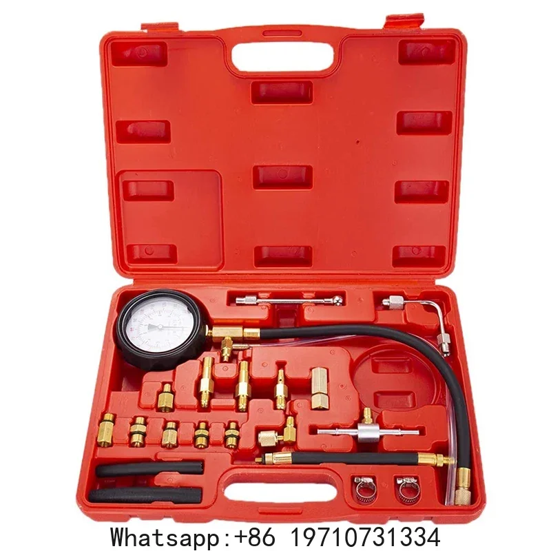 

0-140PSI Fuel Injection Pump Pressure Tester Portable Tools Kit Engine Fuel PressureTester Tool Set for Most of Cars TU-114