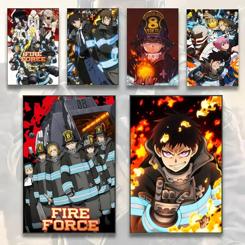 Anime F-Fire Force Poster Painting Prints Wall Art Picture Film Room Home Bar Cafe Decor Home Mural