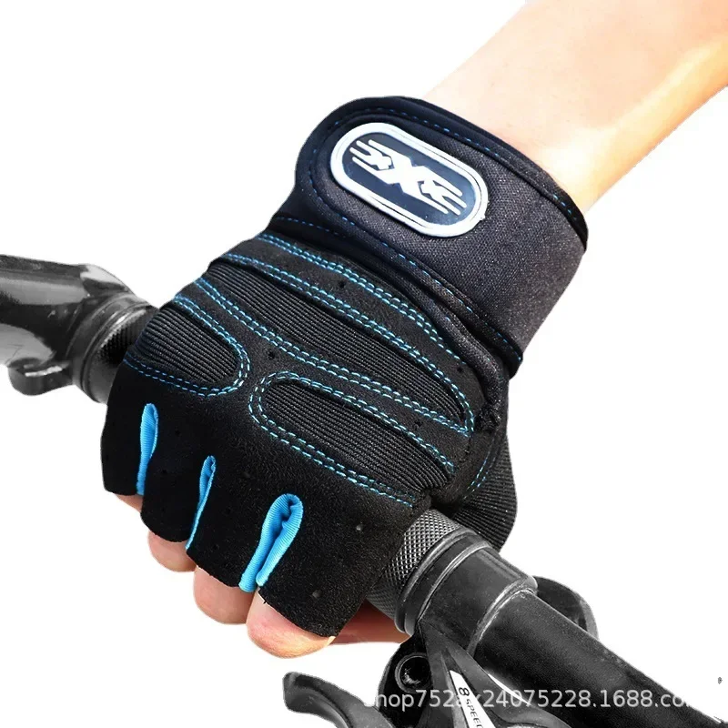 Gym Gloves Fitness Heavyweight Training Gloves Men Women Body Building Half Finger Non-Slip Gloves Wrist Weightlifting Sports