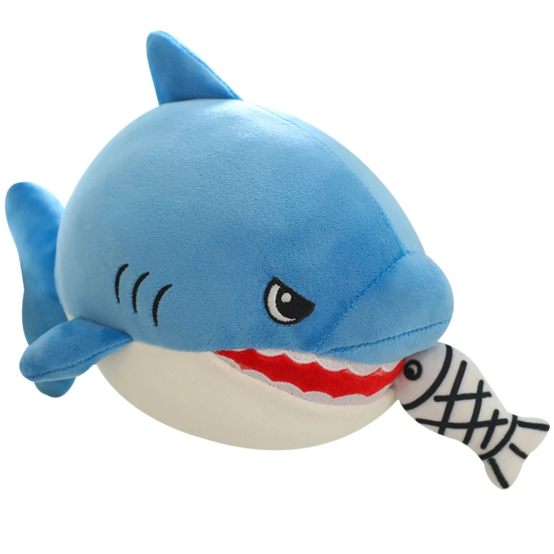 

22/55CM New Shark Eat Small Fish Plush Toys Pillow Sofa Stuffed Animal Doll Cartoon Doll Home Decoration For Birthday Gift