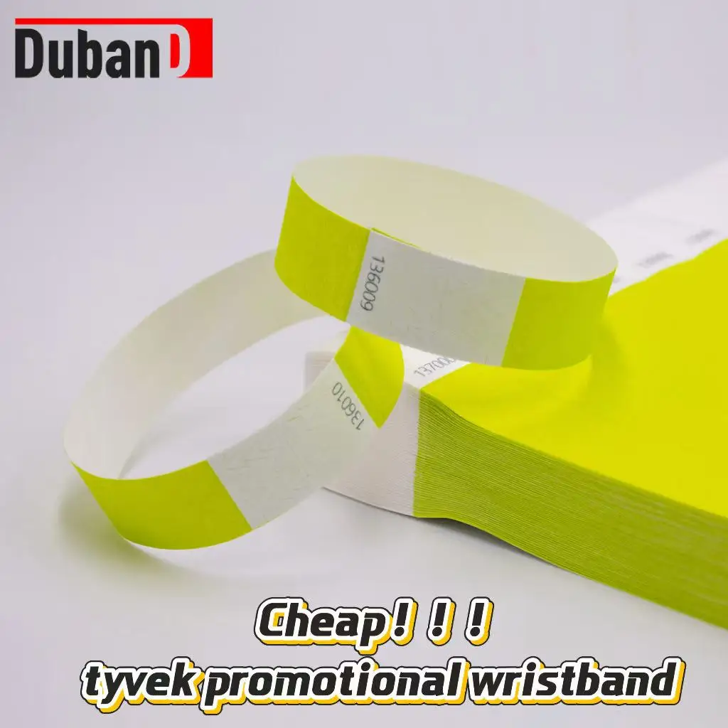 

Promotional Tyvek Wristbands In Stock Cheap Durable Waterproof Event Hotel ID Bands