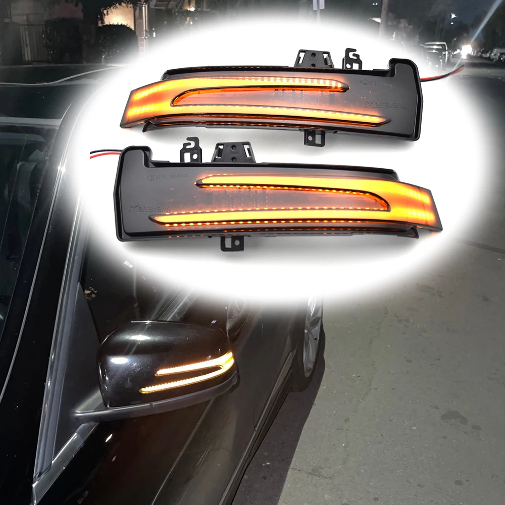 لمرسيدس بنز W176 W246 W212 W204 X156 X204 W221 A B C E S CLA GLA GLK الفئة الديناميكي الوامض بدوره إشارة LED مرآة ضوء