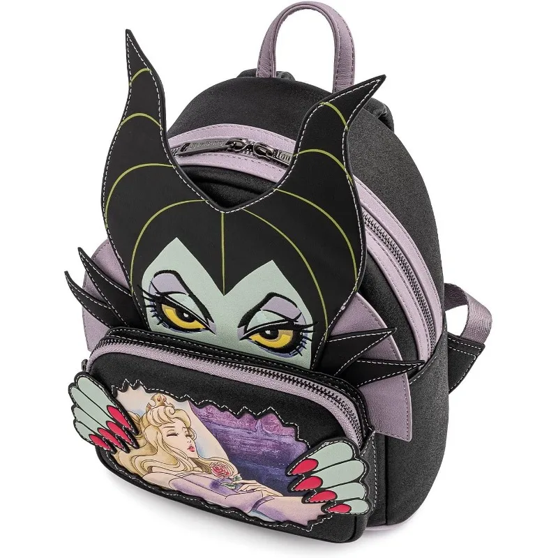 Loungefly Disney Villains Scene Maleficent Sleeping Beauty Womens Double Strap Shoulder Bag Purse Mini Backpack