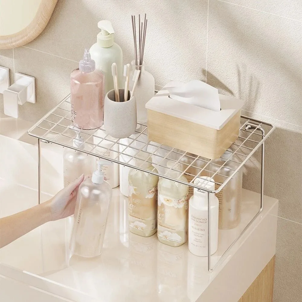 

Rust Proof Folding Kitchen Storage Shelf Space Saving Large Capacity Kitchen Sink Organizer Durable Quick Dry Dish Drying Rack