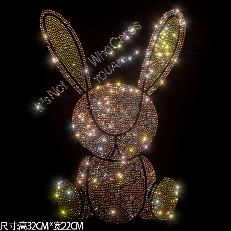 Hot fashion hot diamond cute rabbit colored diamond sequins DIY clothes T-shirt decorative stickers Clothing Accessories