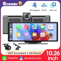 4K 10.26'' Car Monitor Dash Cam Car Mirror Video Player Wireless Carplay Android Auto GPS Multimedia Rearview Camera Dashboard