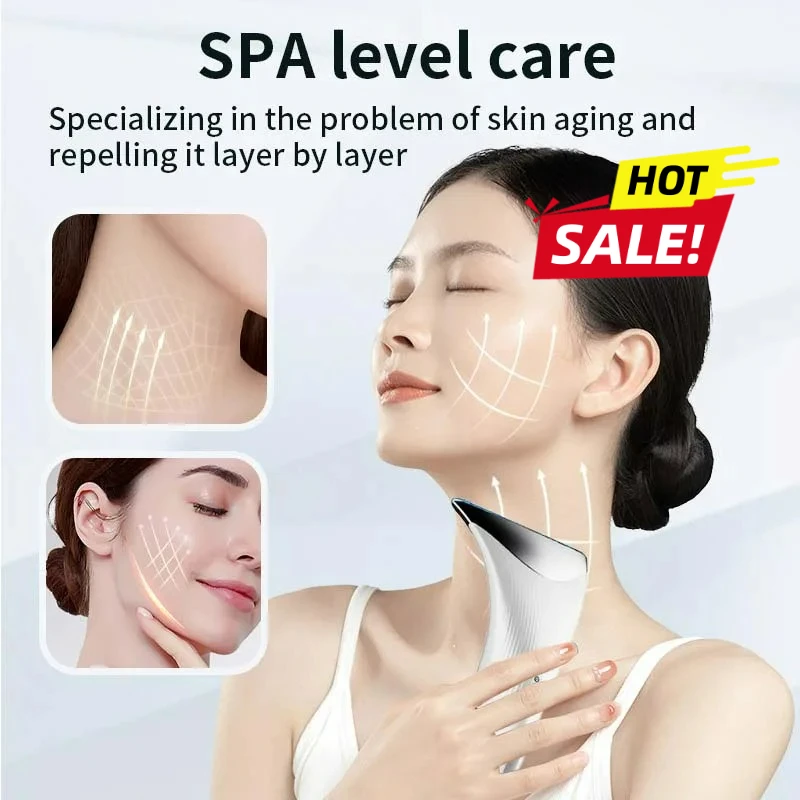 

Укрепляющий кожу подтяжка лица V Устройство для красоты лица против морщин и шеи 3-цветное светодиодное фотонное устройство для красоты шеи Инструмент для красоты лица