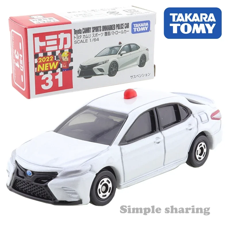 Takara Tomy Tomica No.31 Toyota Camry Sport Ongemarkeerde Politieauto 1:64 Legering Speelgoed Motorvoertuig Diecast Metalen Model voor Kinderen