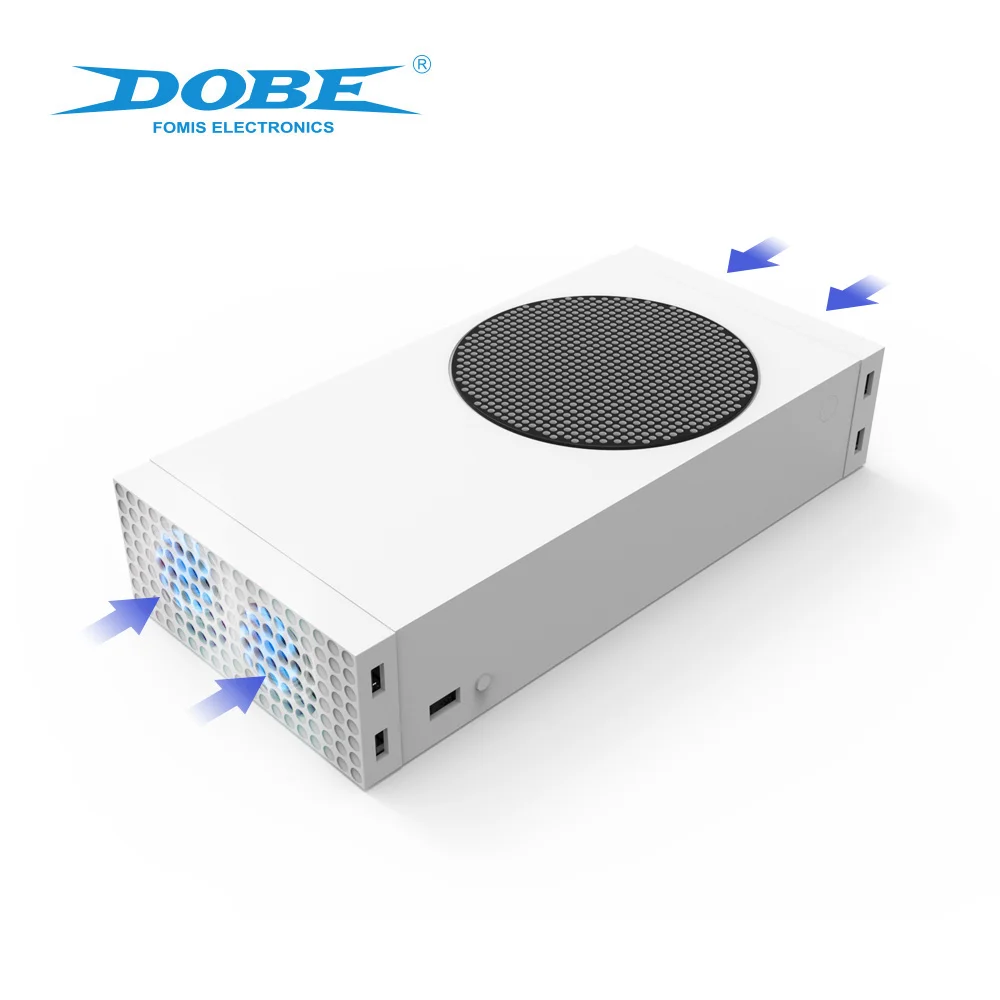 Suporte Vertical de Resfriamento DOBE TYX-0658 para Xbox Series X, Torre de Resfriamento com Ventiladores Duplos e Hub USB, Cooler para Console de Jogos e Economia de Espaço