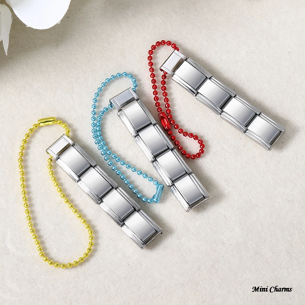 Neues Design Bunte Perlen Handykette Schlüsselanhänger Passend für 9mm Italienische Charms Edelstahl DIY Perlen Damen Herren Modeschmuck – Detail 10