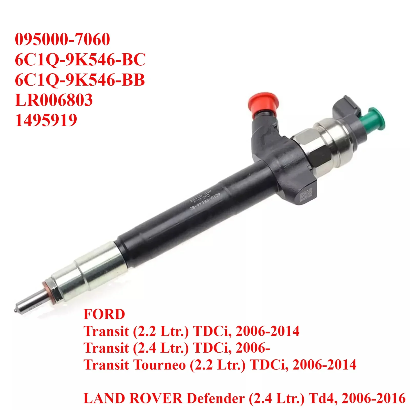 095000-7060 6C1Q 9K546 BC New Diesel Injector Nozzle 1495919 For Ford Transit 2.2L 2.4 TDCi Land Rover Defender 2.4 TD4 2006-