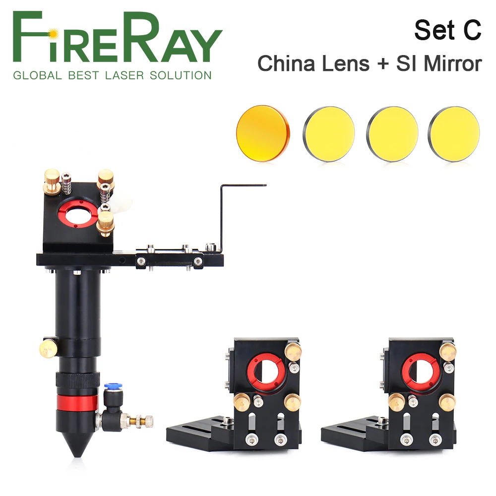 Imagem -03 - Fireray-gravação a Laser e Máquina de Corte Co2 Laser Head Focus Lens Montagem Integrativa Espelho Refletivo 20 mm 25 mm