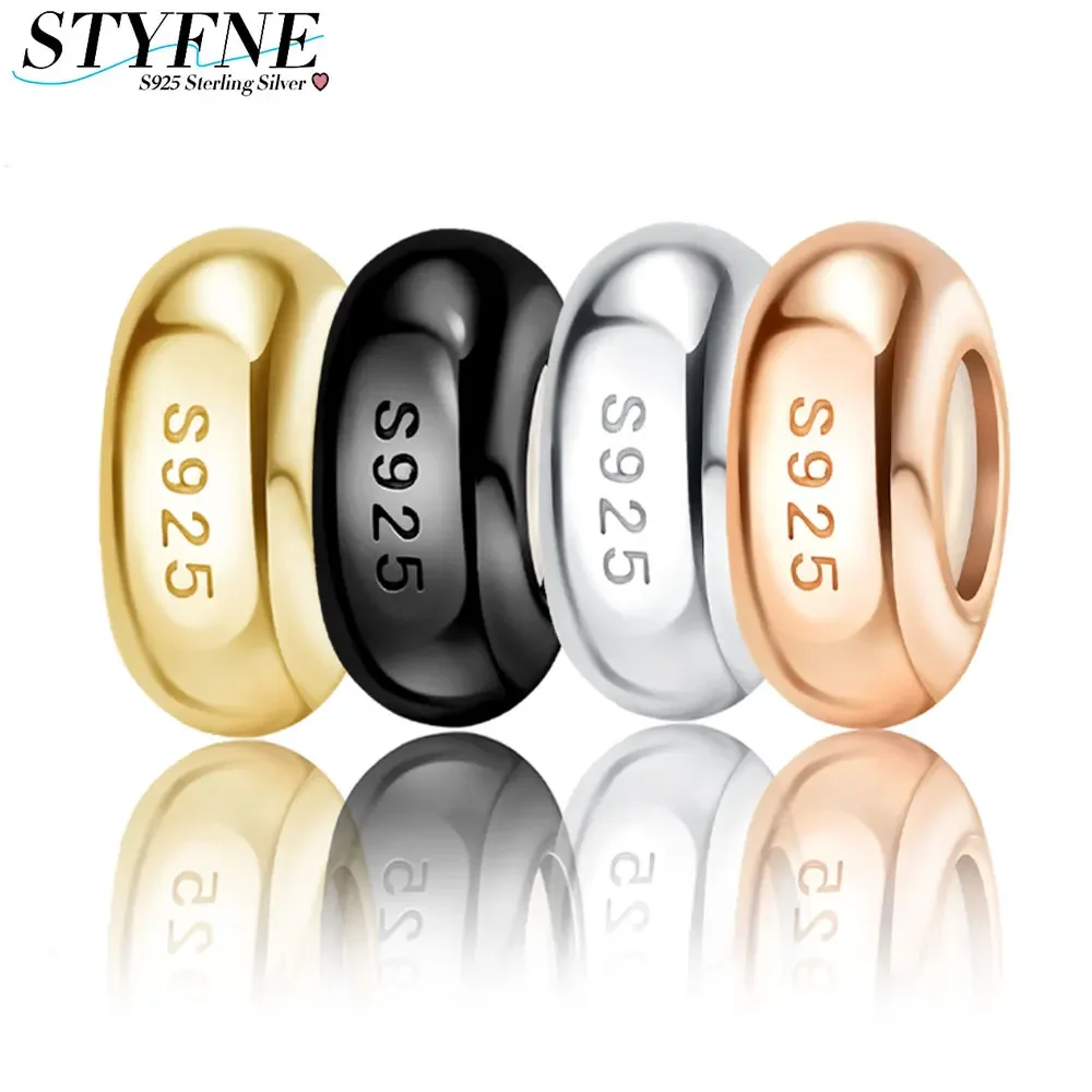 

Бусины из серебра 925 пробы для женского браслета, четыре цвета