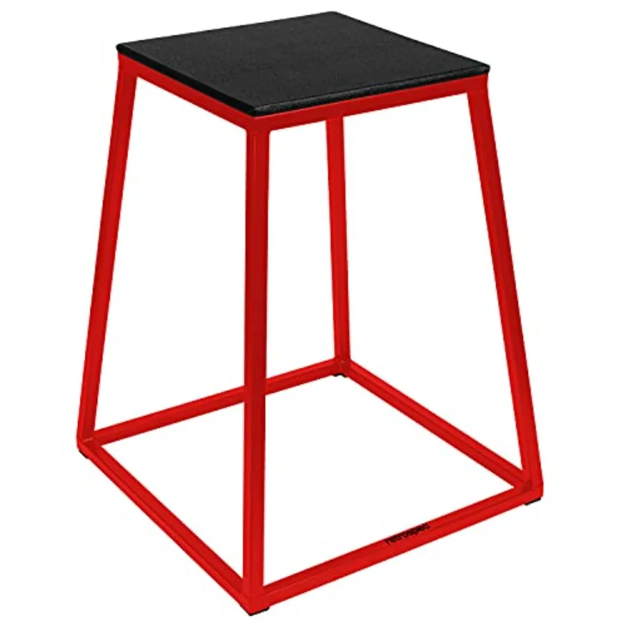 Home gym plyometric jump platform birch plywood black non-slip textured surface and reinforced steel frame for safe durable str