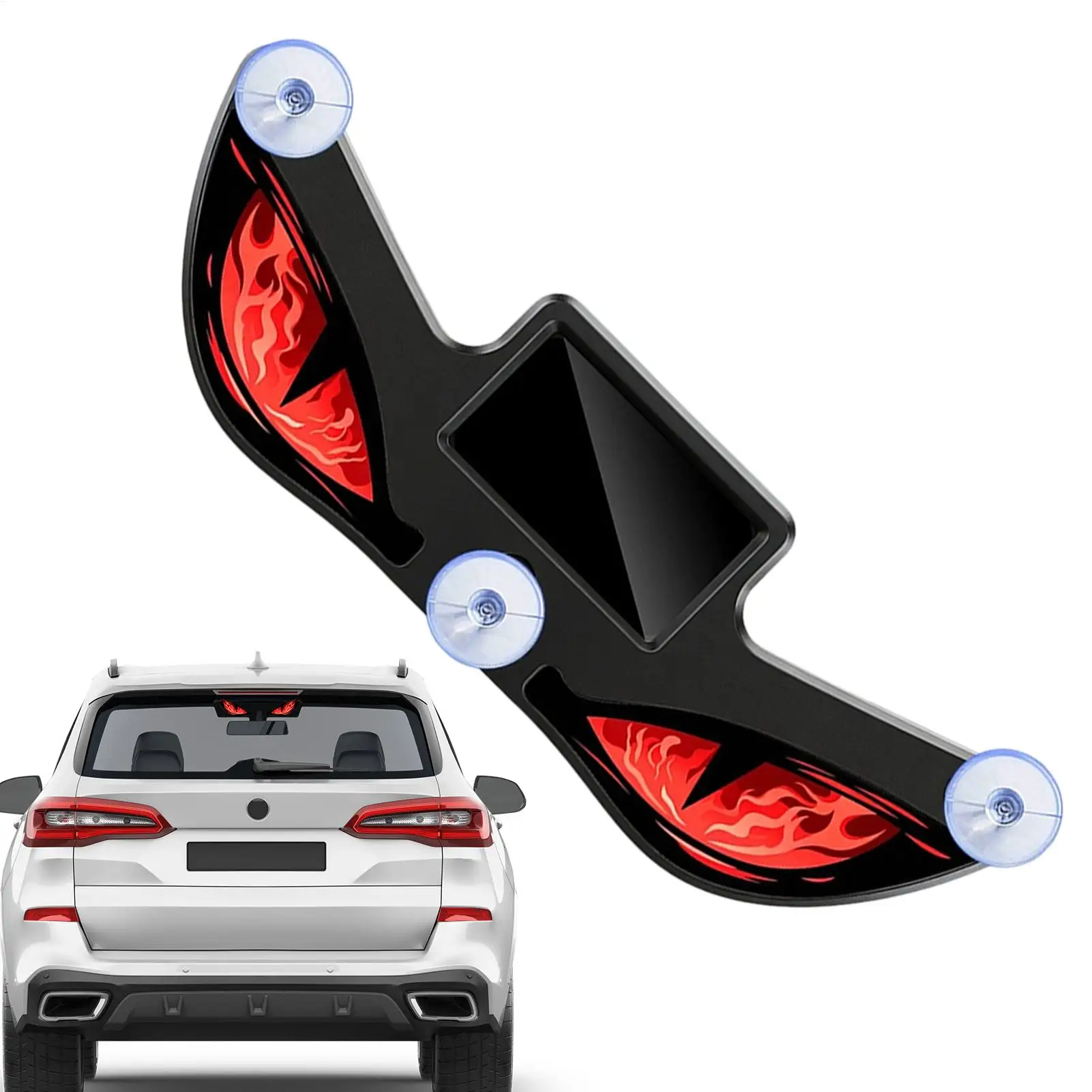 Dynamic Devil Eyes LED Car Sticker Suction Cup Windshield Decorative Light Animated Eye Window Display Light For Car Interior ﻿