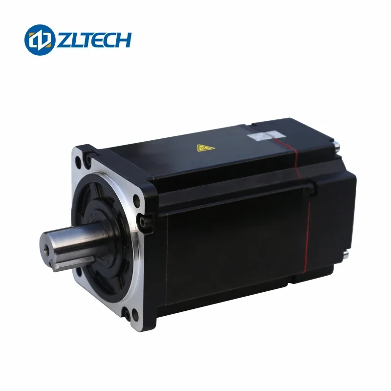 ZLTECH 3 phase Nema33 80mm 48V 1000W 3.2N.m 3000RPM 25A keyway brushless dc servo motor with 2500-wire encoder for CNC machine