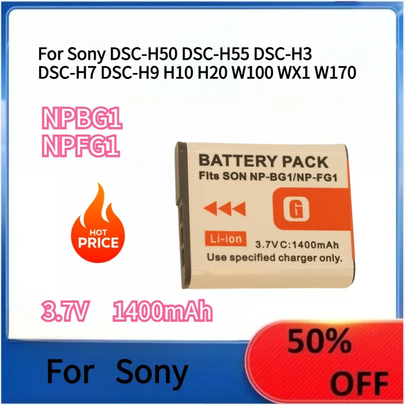 

Camera Battery NPBG1 NPFG1 1400mah For Sony DSC-H50 DSC-H55 DSC-H3 DSC-H7 DSC-H9 H10 H20 W100 WX1 W170