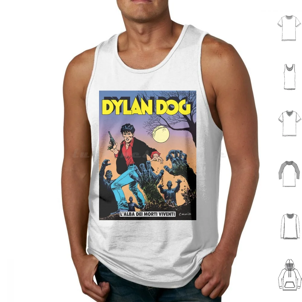 Dylan Dog Tank Tops Print Cotton Lalba Dei Morti Viventi Dylan Dog