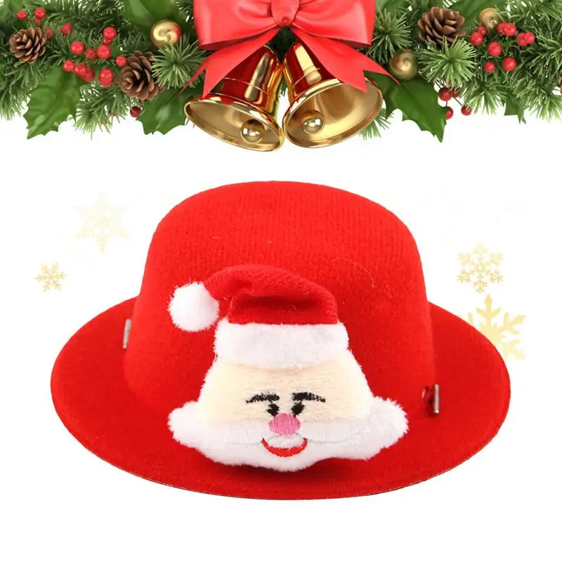 Pet Santa Hat Santa Elk Design Christmas Hats For Cat Comfortable Dog Christmas Outfit Christmas Cosplay Dress Up Supplies Soft