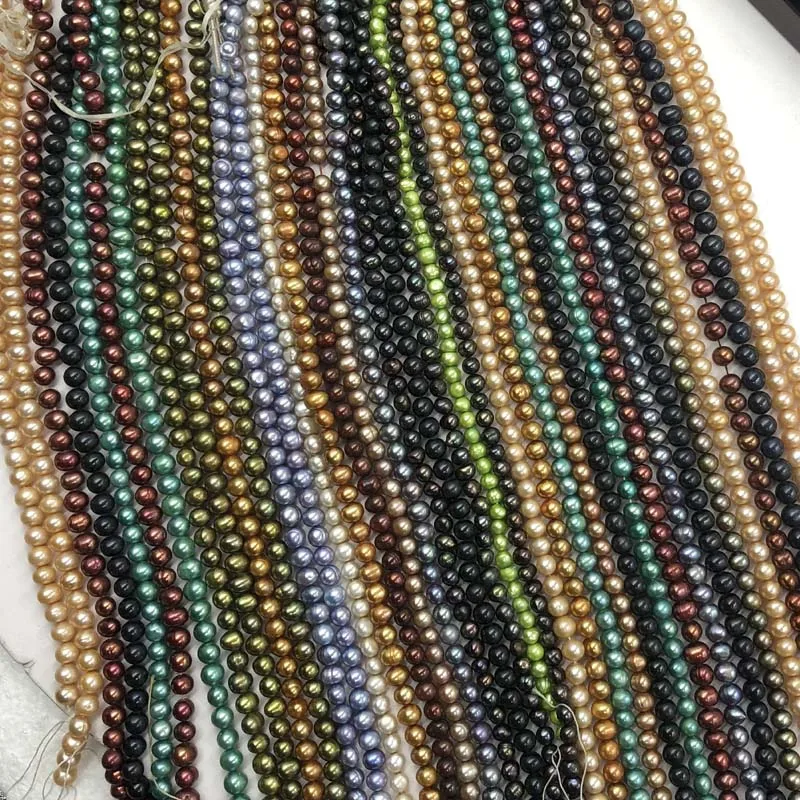 ELEISPL JEWELRY 20 Strands 6-7mm Near Round Potato Mixed Real Pearls #22010331-8