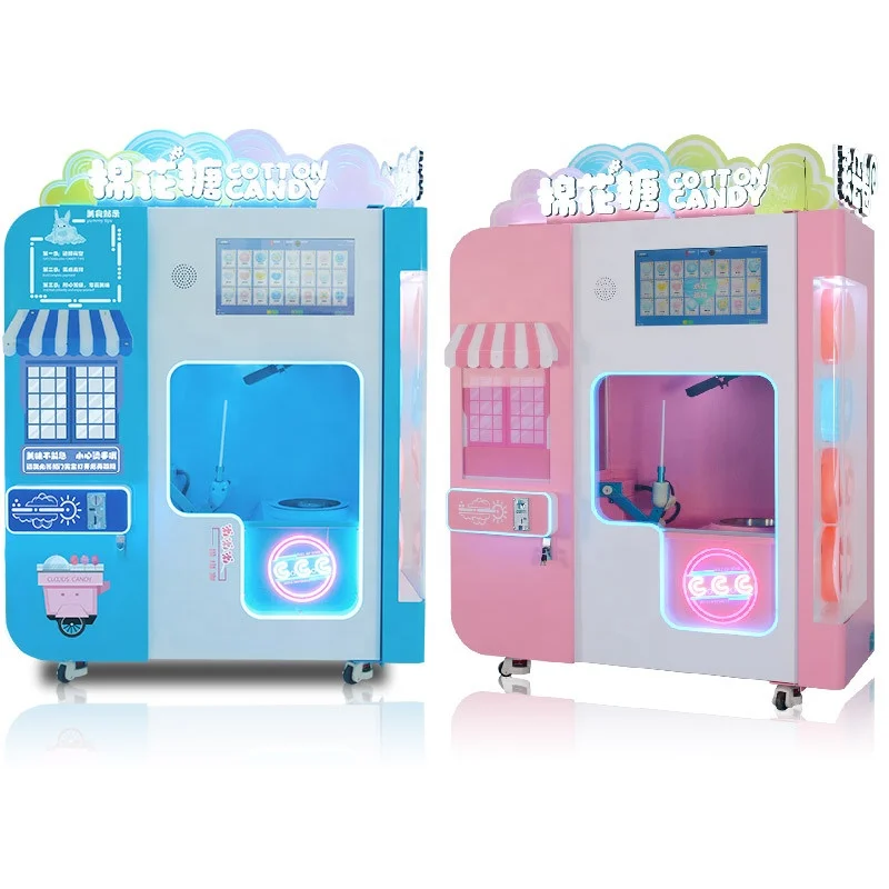 Preço comercial profissional totalmente automático da máquina de venda automática de algodão doce fada