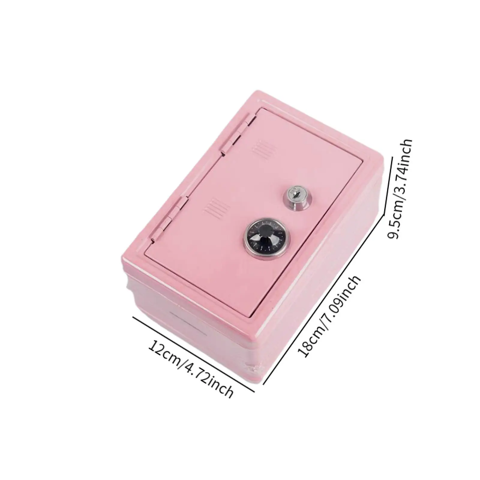 Cofrinho de ferro com fechadura, cofre para dinheiro, decoração, caixa de dinheiro, cofre para