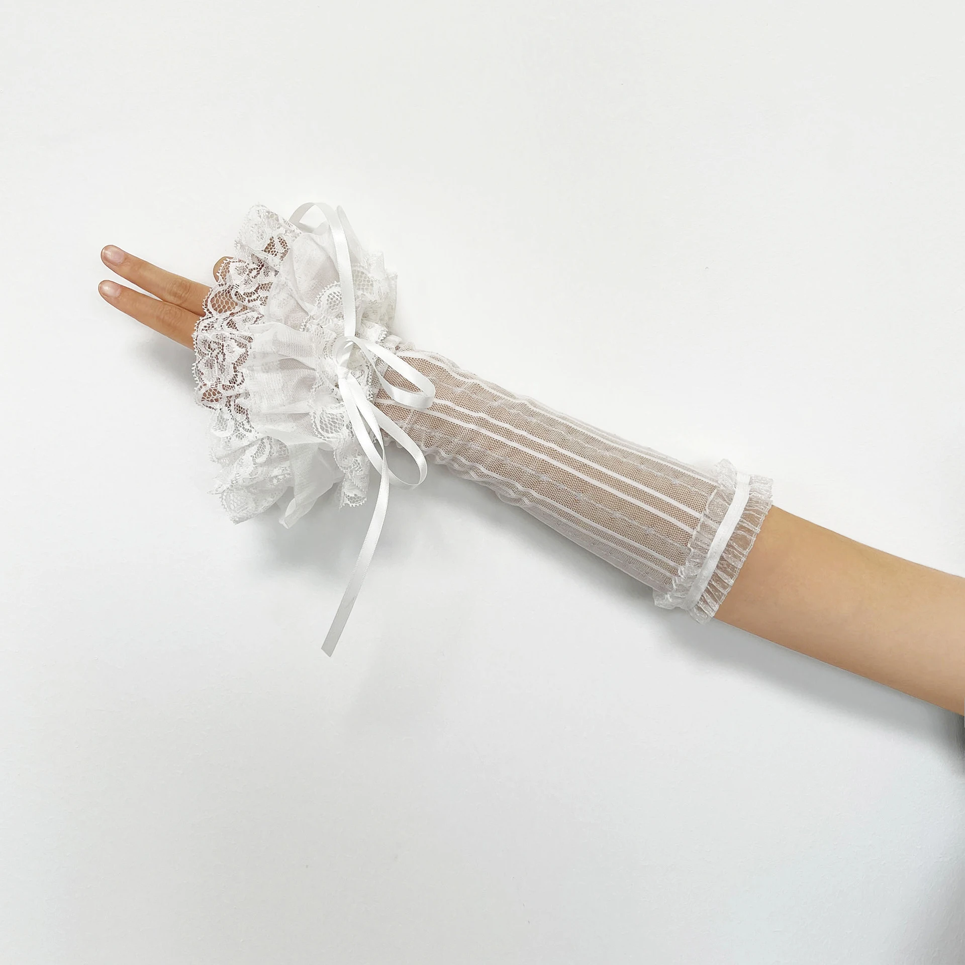 Aksesoris Lengan Berlapis Renda Gaya Korea Y2K Jepang, Subkultur Shibuya, Hot Girl, Lolita, Jk Cosplay