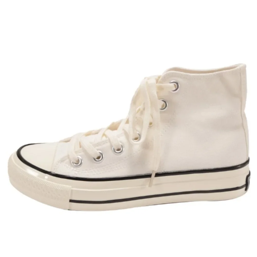 أحذية قماشية نسائية موضة ربيع 2025 أحذية رياضية رجالية مسطحة غير رسمية موضة جديدة مريحة للرجال والنساء أحذية سميكة سوليد