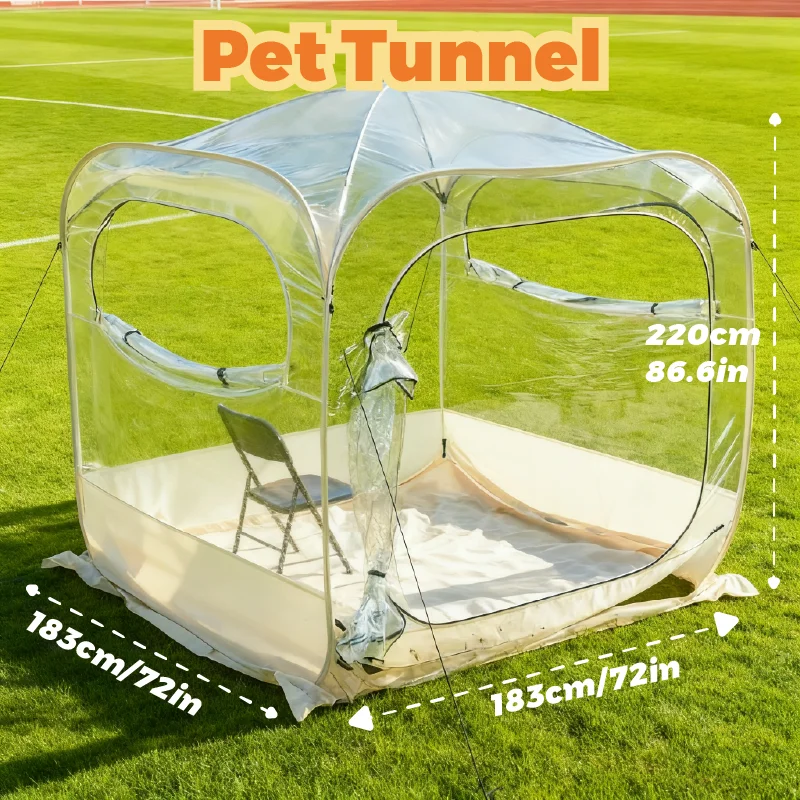1 Pack Transparent Multi‑Window Fishing Shelter, Easy Setup Tent for Fishermen, Waterside Outdoor Pop‑up Tent