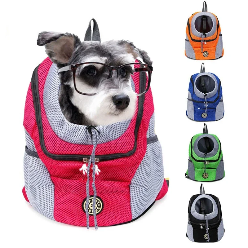 VIP Portable Dog Travel Backpack Breathable Mesh Cat Puppy Double Shoulder Carrier Bag for Pet Dogs Outdoor Carring Bag Package