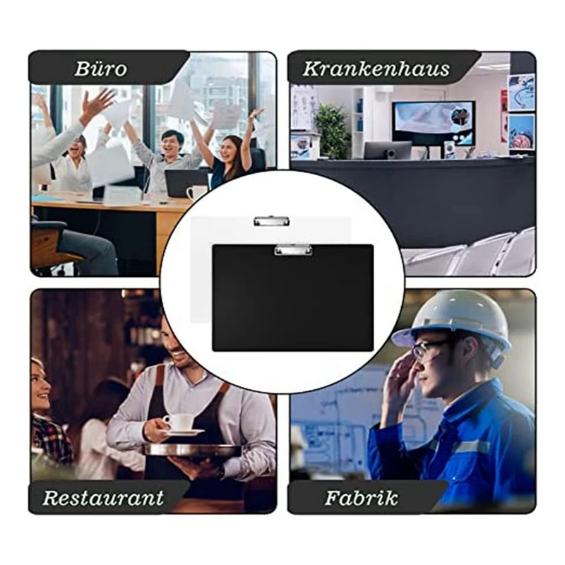 2 Piece A3 Landscape Writing Board Black + White For Hanging For Office Kitchen Workshop