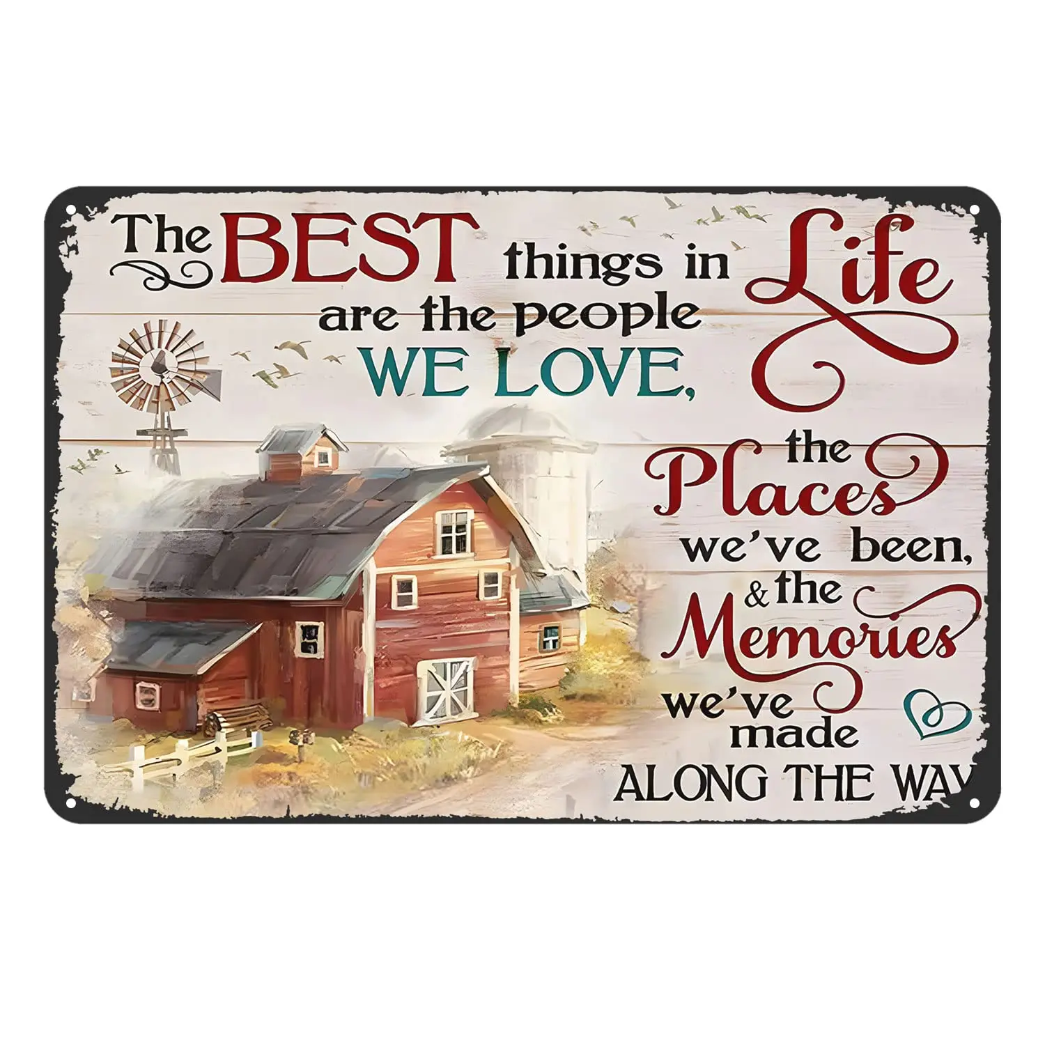 Aenaon Retro Metal Tin Sign The Best Things in Life Tin Sign Home Bar Patio Cave Wall Vintage Decor Novelty Sign 8x12 Inches