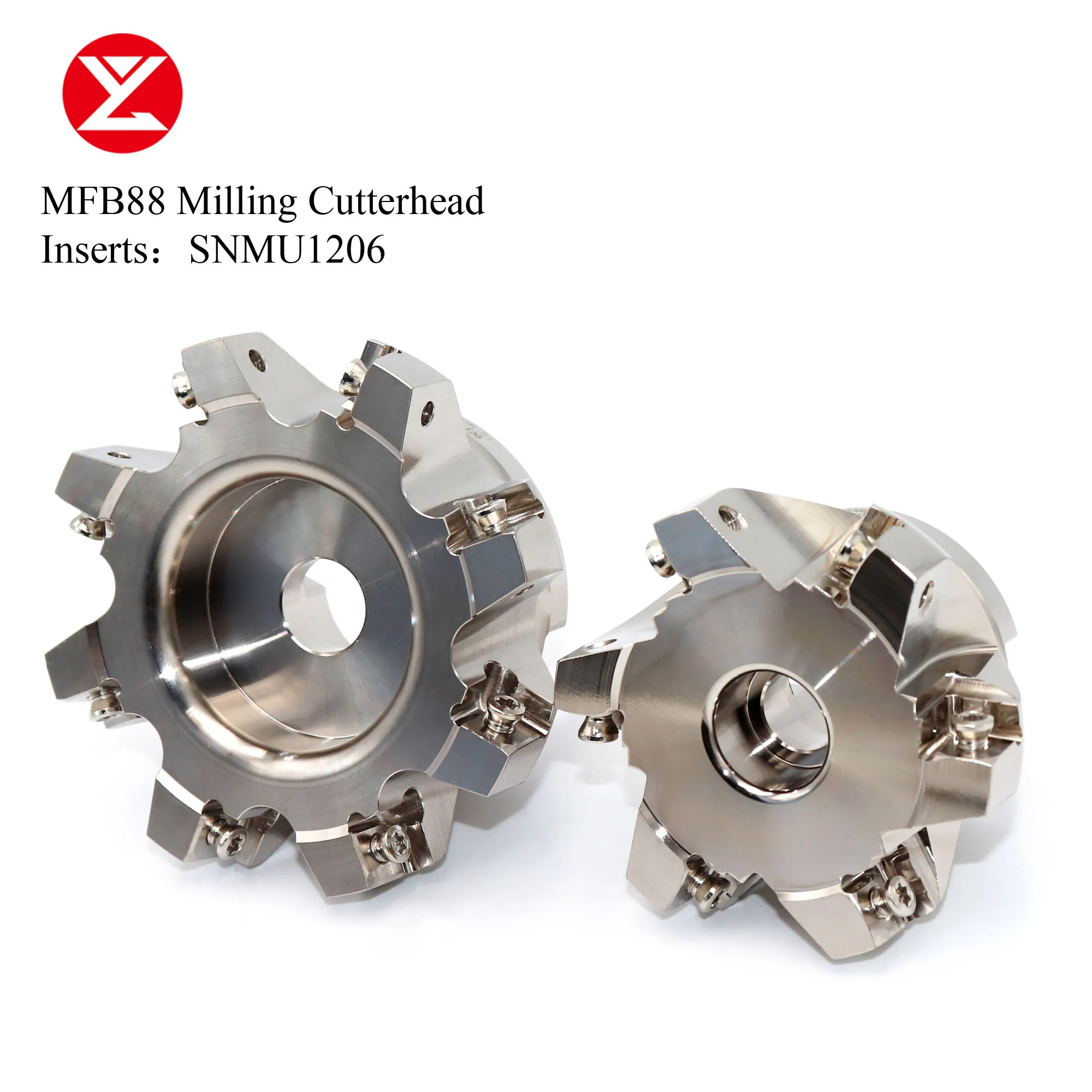 MFB88 Milling Cutter Head Fast Feed Surface Milling Cutter 50 63 80 100 125mm for SNMU1206 Inserts Milling Fast Feed Handle