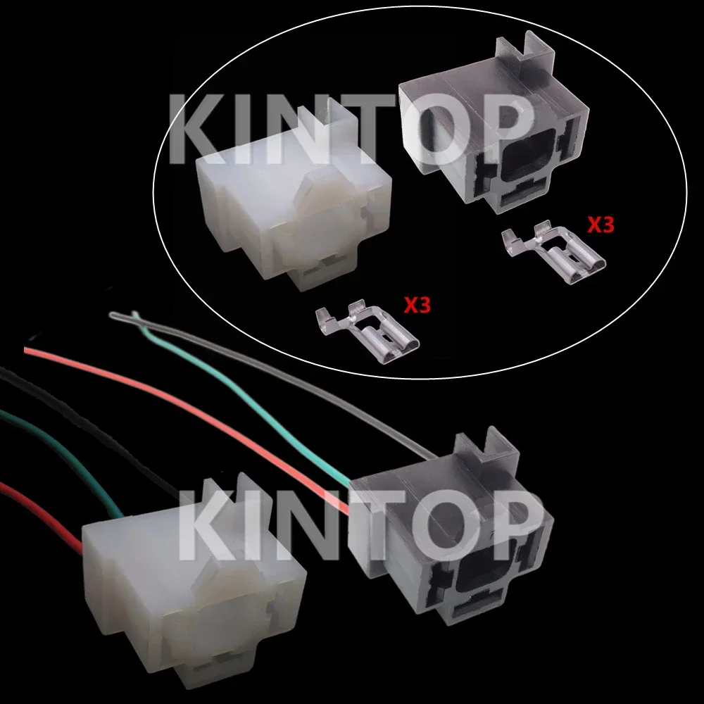 

1 Set 3 Pins Auto Modification Connector Accessories Car H4 Headlights Wiring Terminal Unsealed Socket AC Assembly With Wires