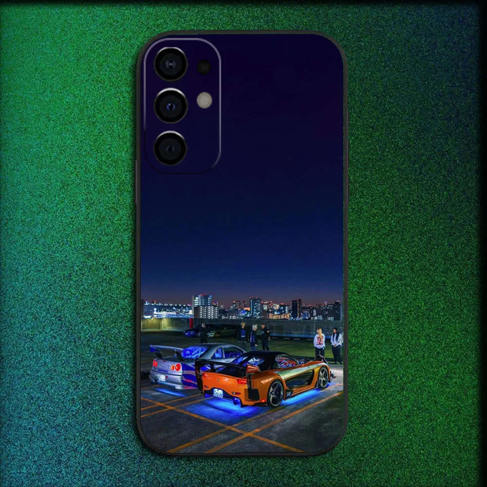 حافظة هاتف F-Fasts and F-Furious R34 لهاتف سامسونج S25,S24,S21,S22,S23,S30,Ultra,S20,Plus,Fe,Lite,Note,10,9,5G غطاء أسود