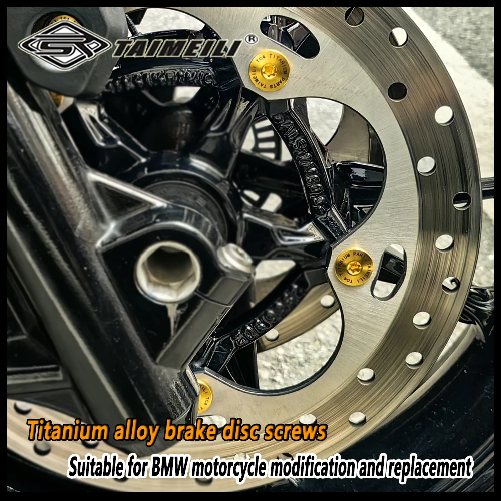 TAIMEILI  Titanium alloy brake disc screws Applicable to S1000rr Motorcycle brake disc screw repair screw 2pcs/4/6/10/12pcs