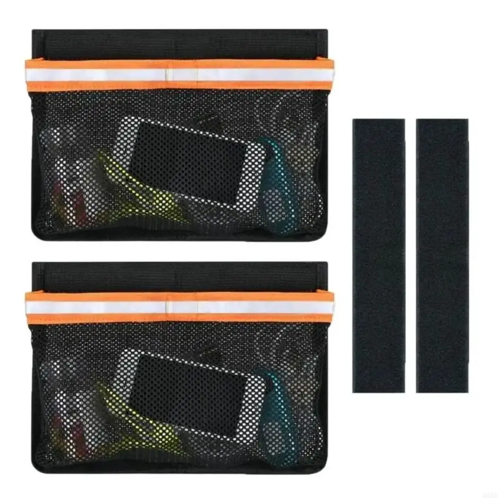Portable Boat Storage Mesh Bag Removable with Reflective Strips Marine Organizers Multi-Purpose Easy to Install