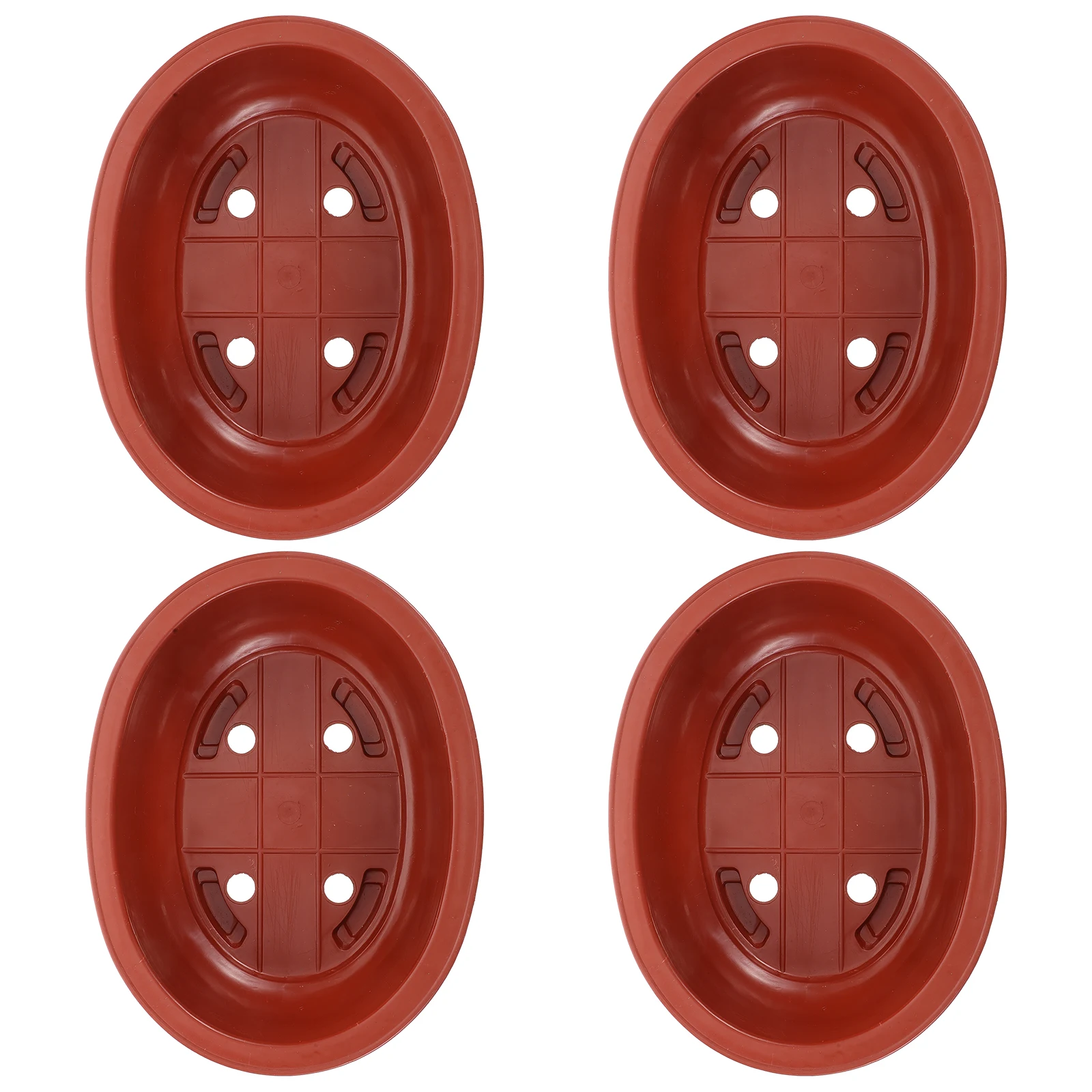 

4pcs Thickened Flower Pot Square Plastic Planter For Succulents Cacti Bonsai Indoor Garden Household Planting Container