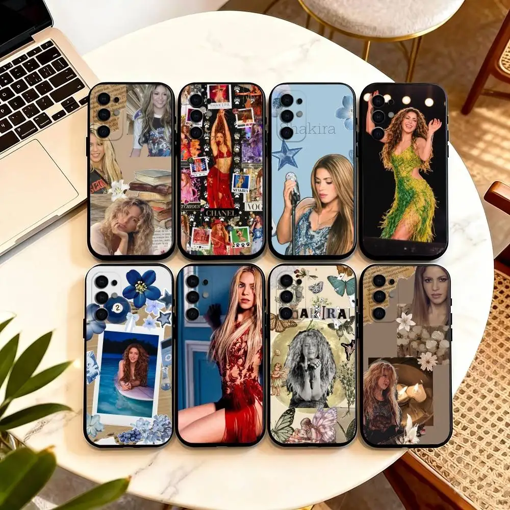 Latin music queen S-Shakira  Phone Case Black Silicone Soft For Samsung S25,S24,S21,S22,S23,S30,Ultra,S20,Plus,Fe,Lite