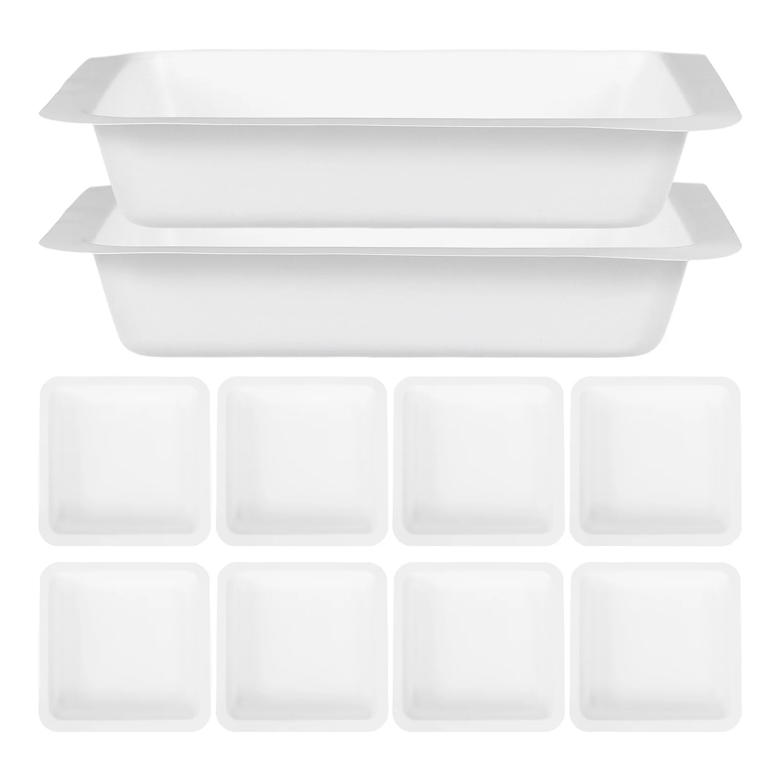

10pcs Plastic Weighing Dishes Lightweight Reusable Lab Weigh Boats For Precision Measurement Scientific Use Scale