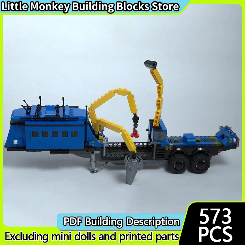 Urban Rescue Vehicles Model MOC Building Bricks Semitrailer For Offroad Trailer Modular Technology Children Holiday Gifts Toys